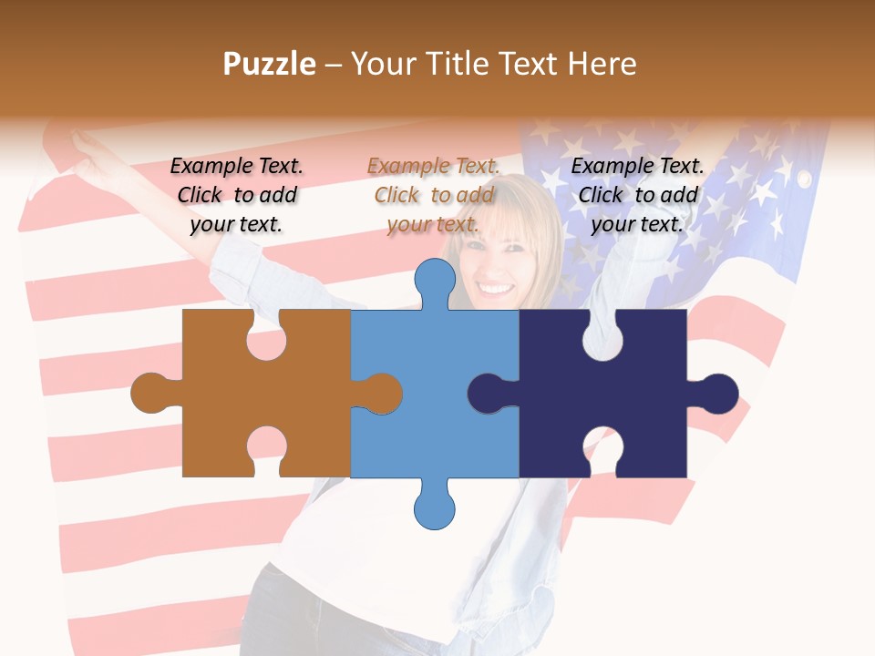 Holding Excited Cheerful PowerPoint Template