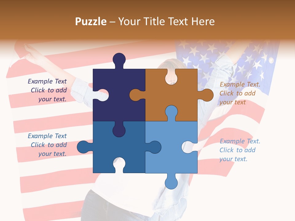 Holding Excited Cheerful PowerPoint Template