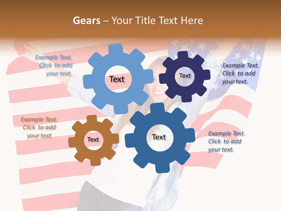 Holding Excited Cheerful PowerPoint Template