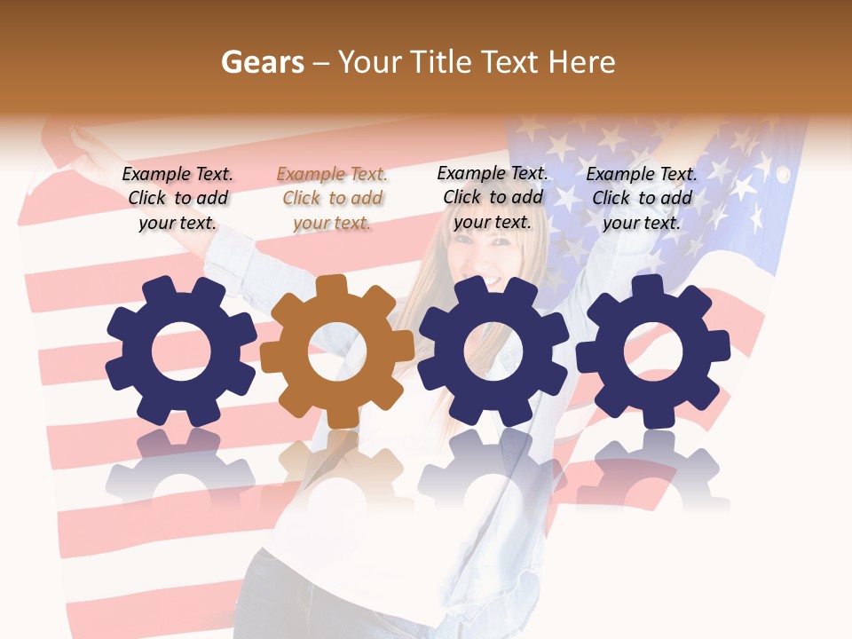 Holding Excited Cheerful PowerPoint Template