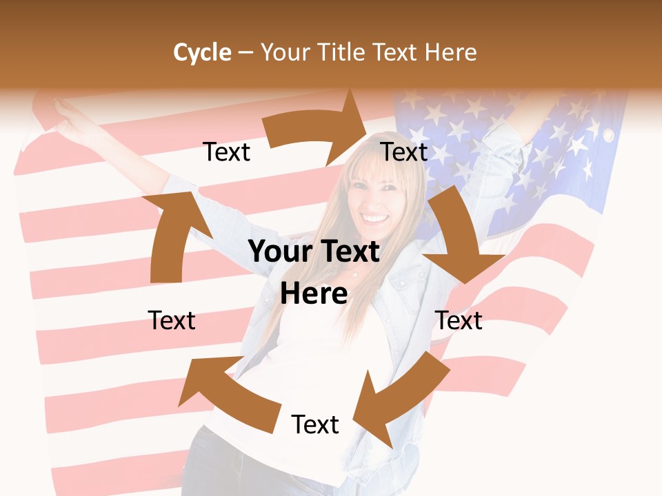 Holding Excited Cheerful PowerPoint Template