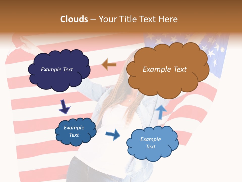 Holding Excited Cheerful PowerPoint Template