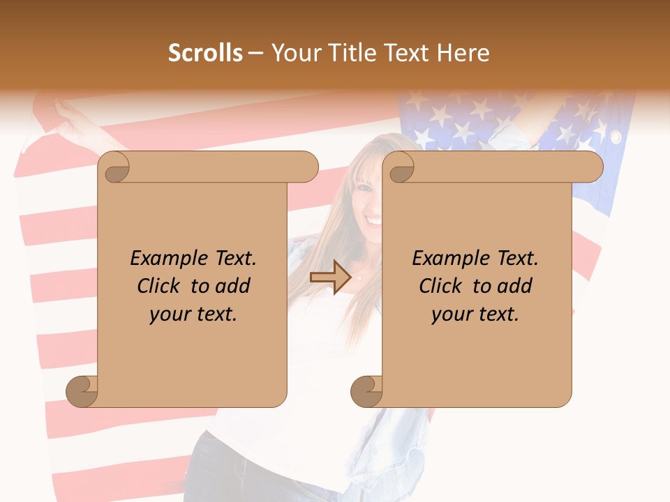 Holding Excited Cheerful PowerPoint Template