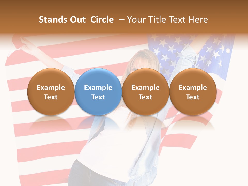 Holding Excited Cheerful PowerPoint Template