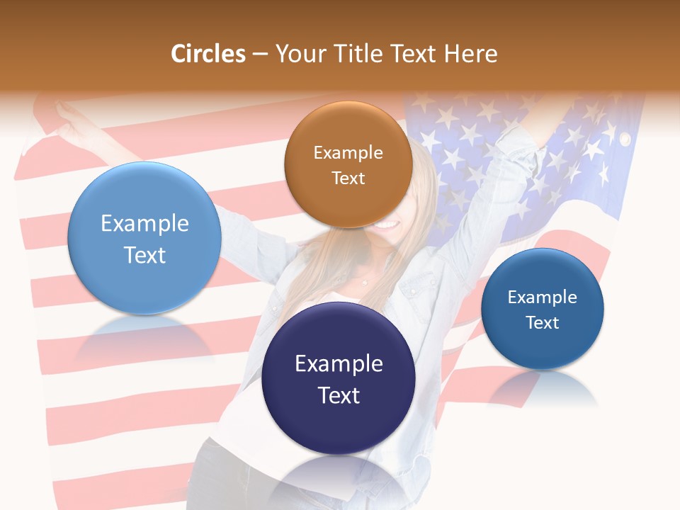 Holding Excited Cheerful PowerPoint Template