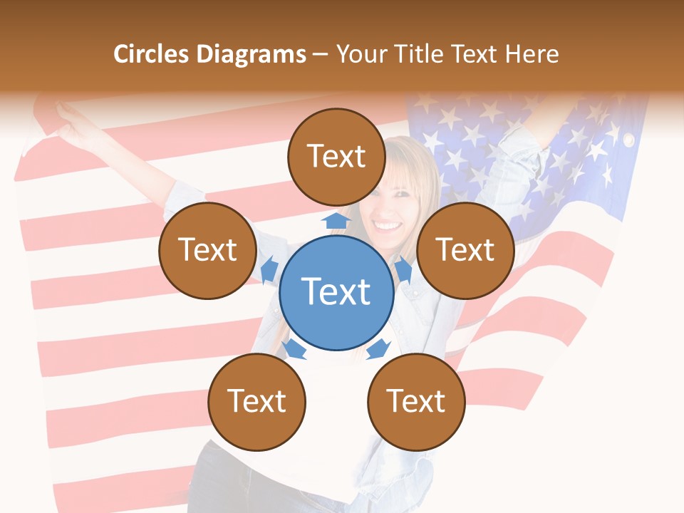 Holding Excited Cheerful PowerPoint Template