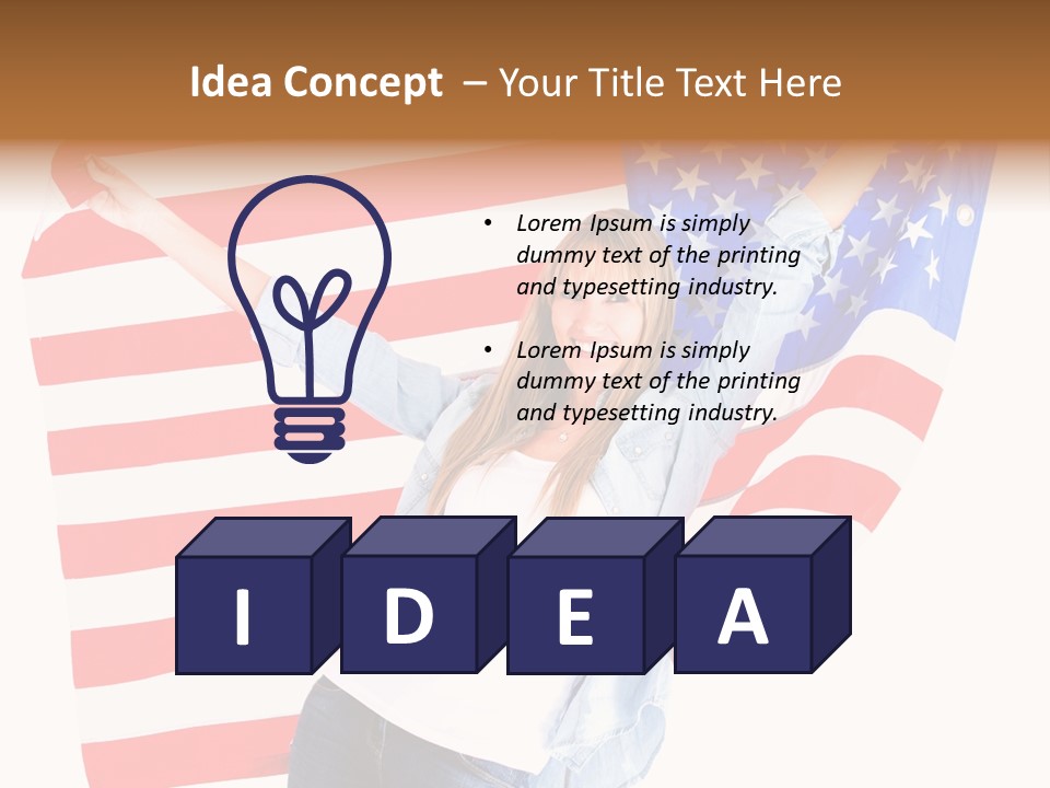 Holding Excited Cheerful PowerPoint Template