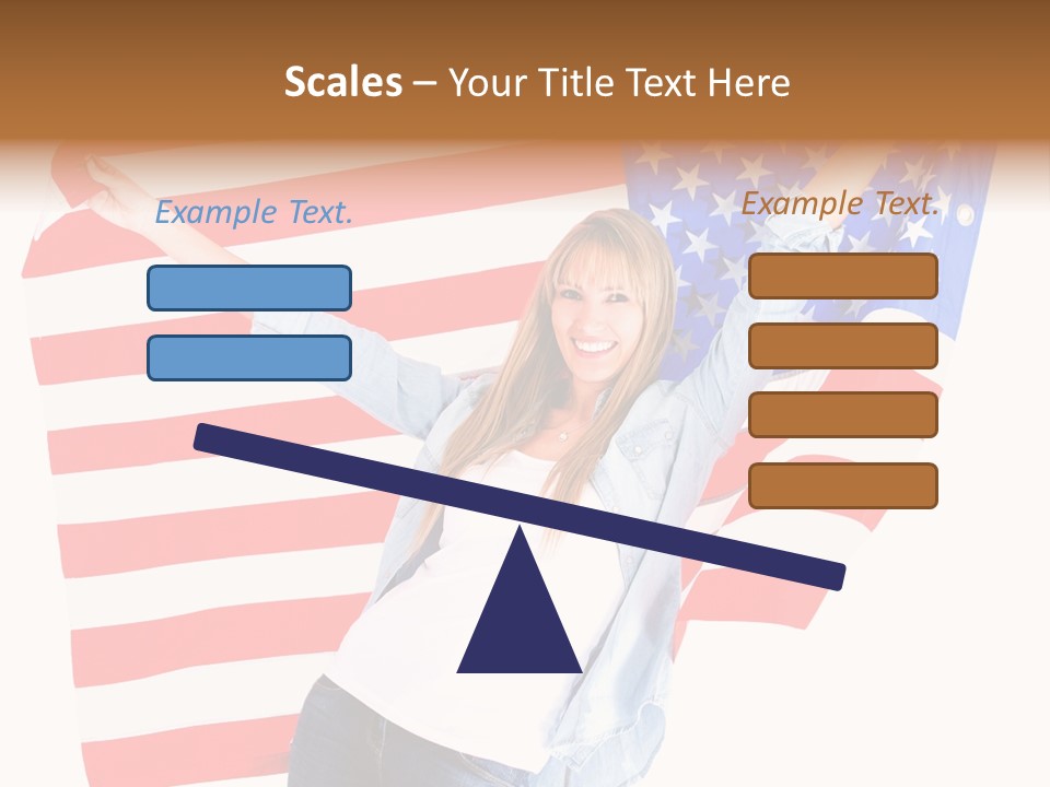 Holding Excited Cheerful PowerPoint Template