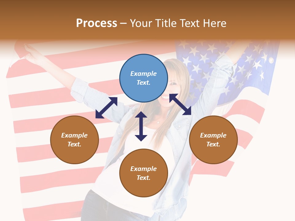 Holding Excited Cheerful PowerPoint Template