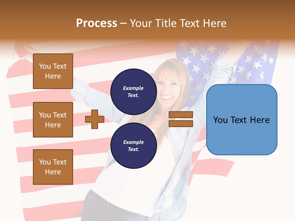 Holding Excited Cheerful PowerPoint Template