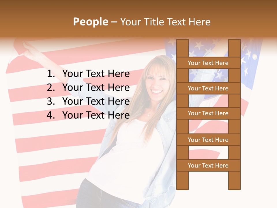 Holding Excited Cheerful PowerPoint Template