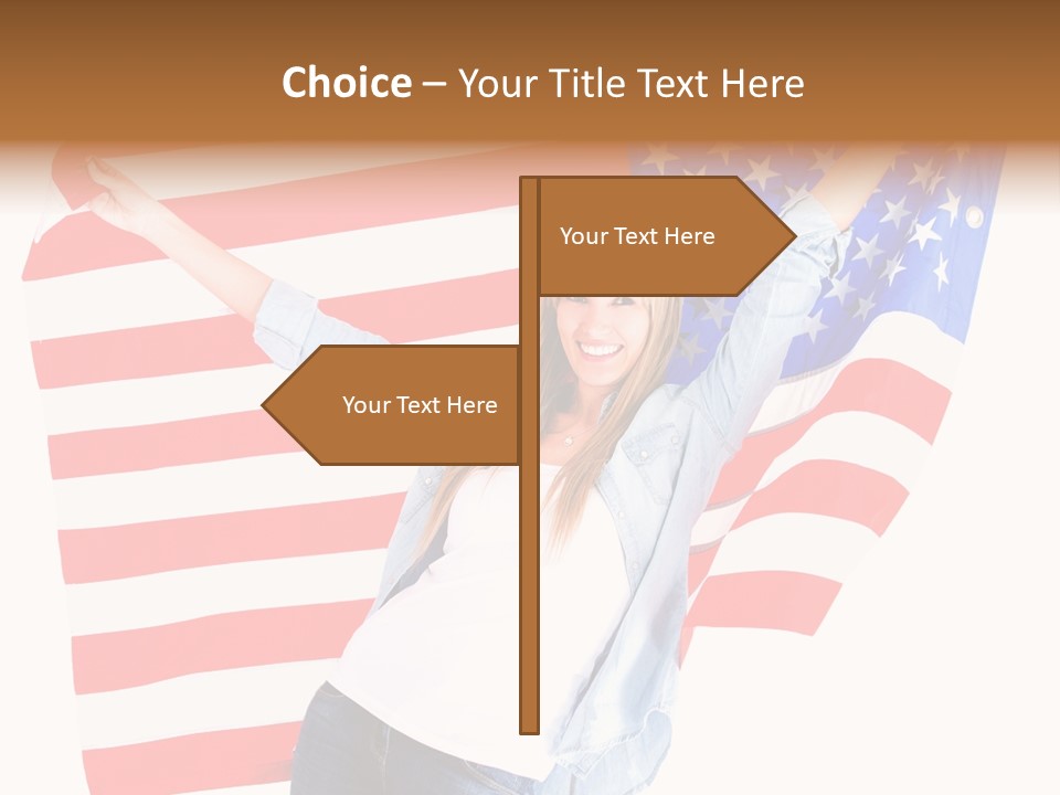 Holding Excited Cheerful PowerPoint Template