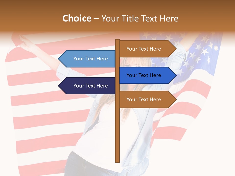 Holding Excited Cheerful PowerPoint Template