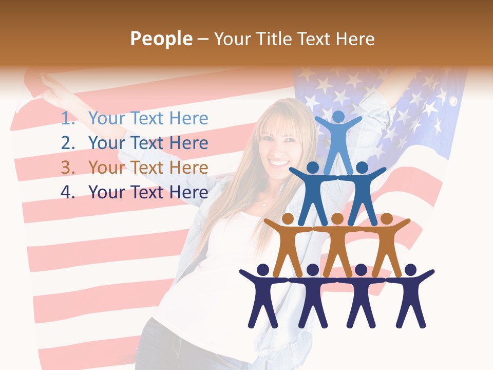 Holding Excited Cheerful PowerPoint Template