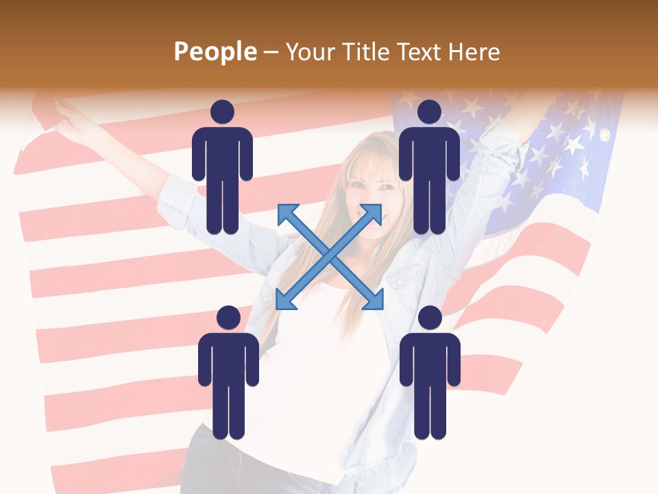 Holding Excited Cheerful PowerPoint Template