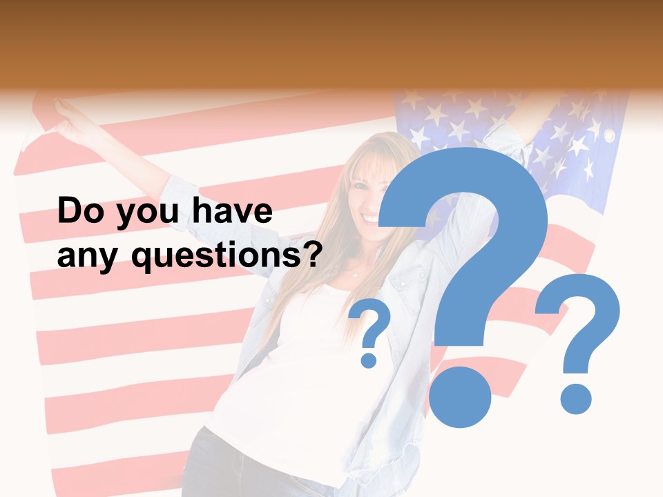 Holding Excited Cheerful PowerPoint Template