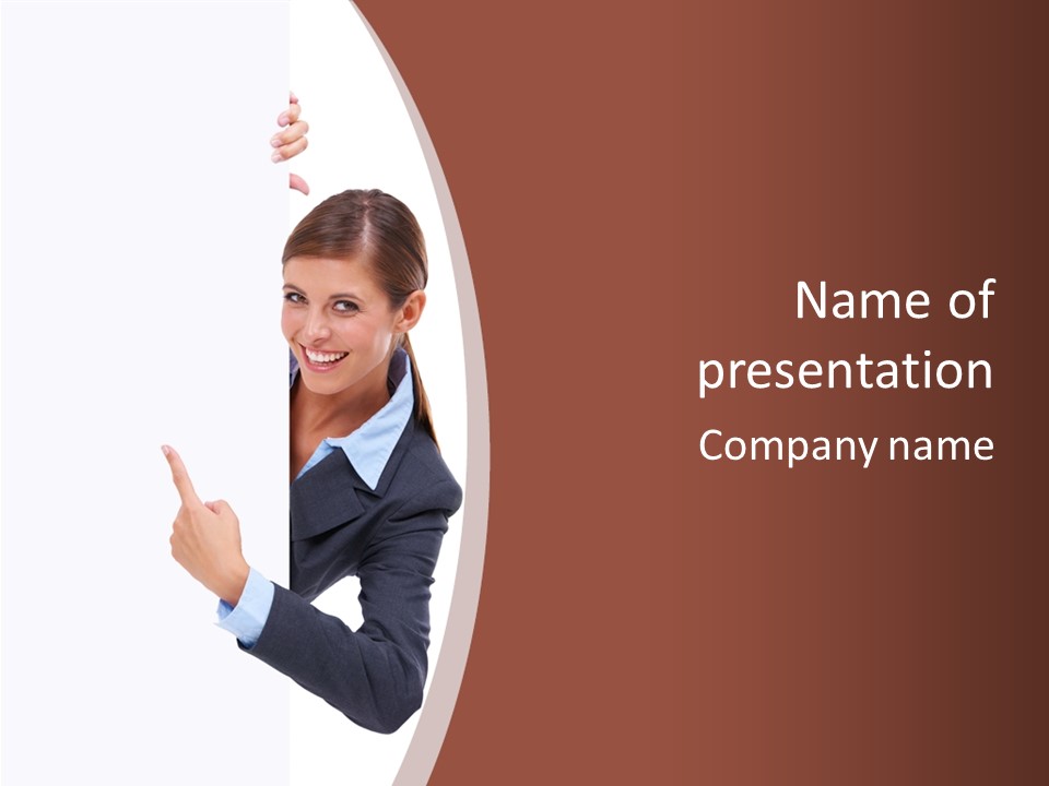 Per On Office Chair PowerPoint Template