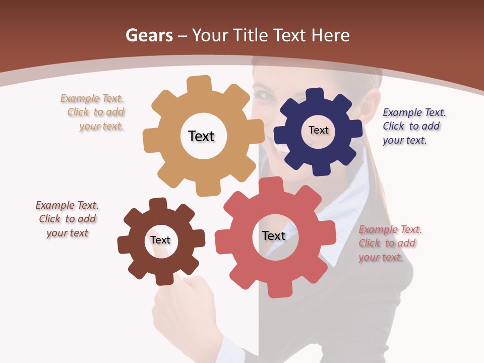 Per On Office Chair PowerPoint Template
