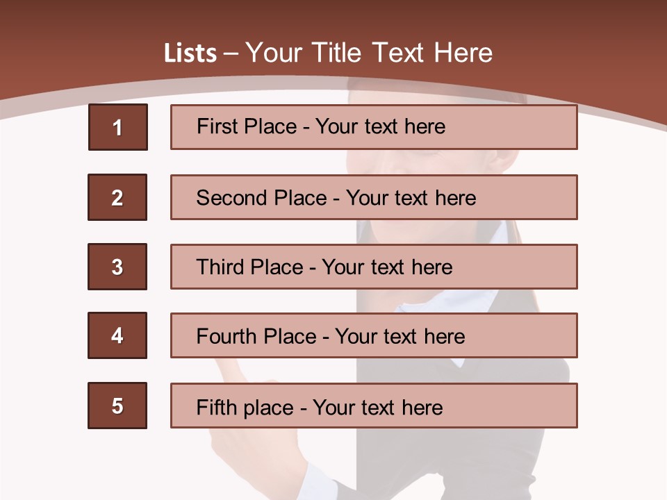 Per On Office Chair PowerPoint Template