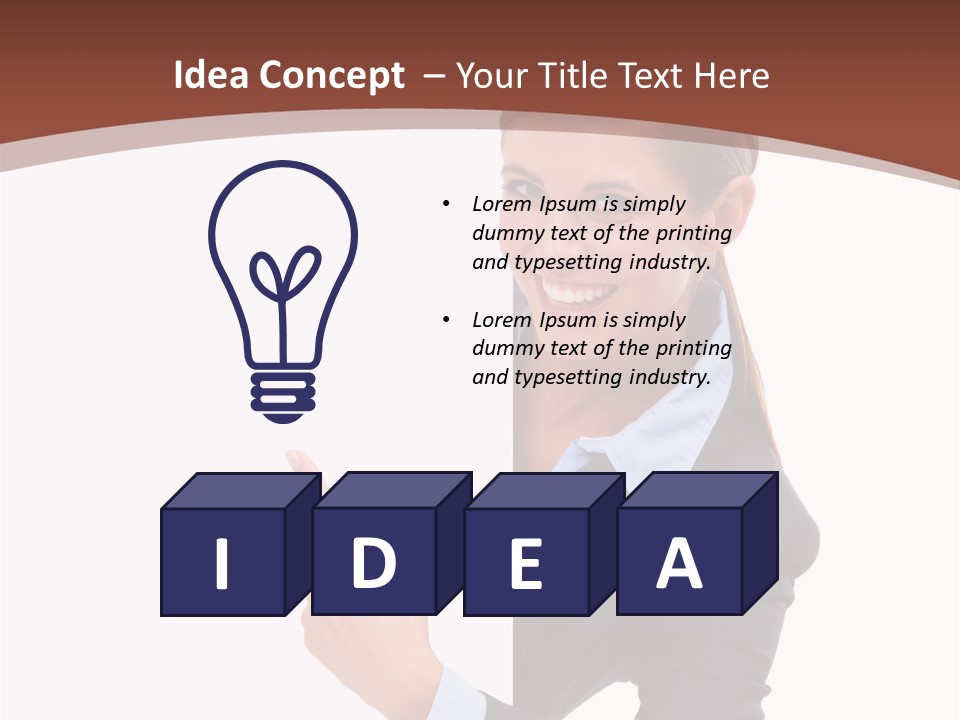 Per On Office Chair PowerPoint Template
