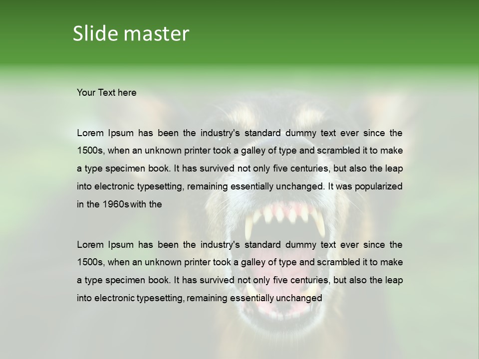 Defender Aggressive Aggression PowerPoint Template