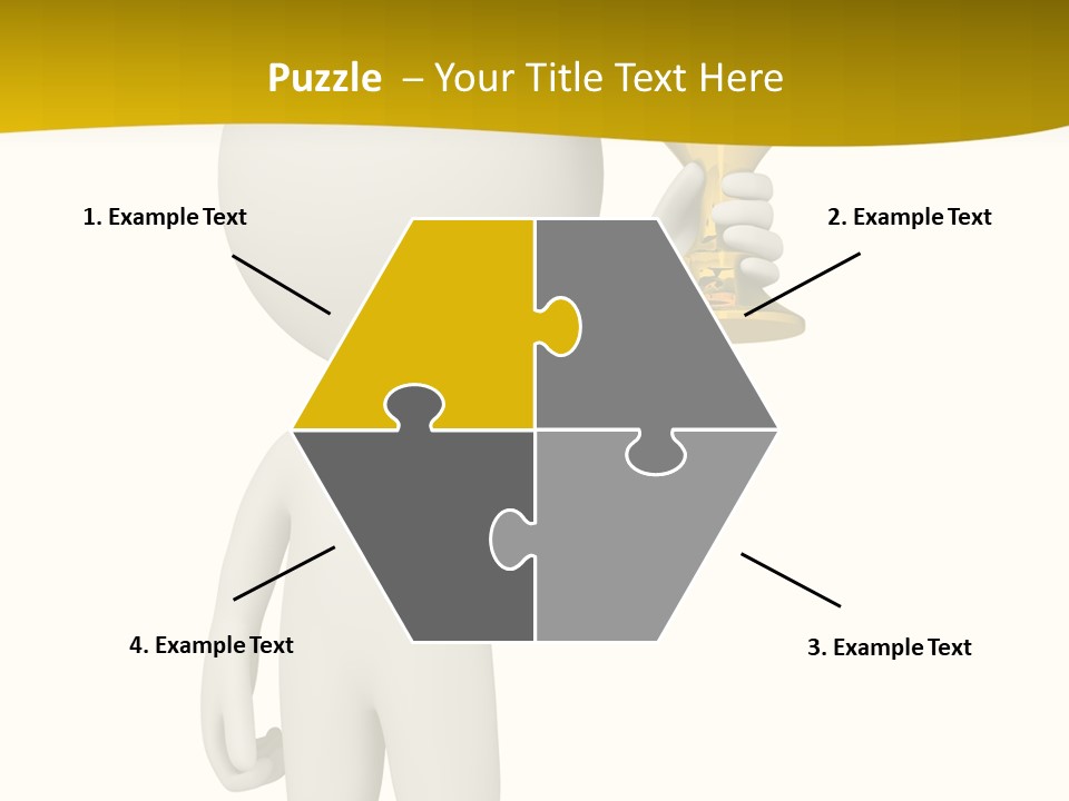 D Person Man Trophy PowerPoint Template