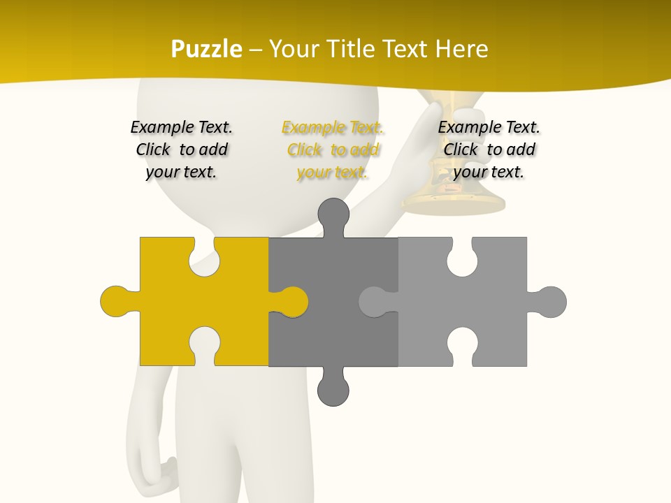 D Person Man Trophy PowerPoint Template