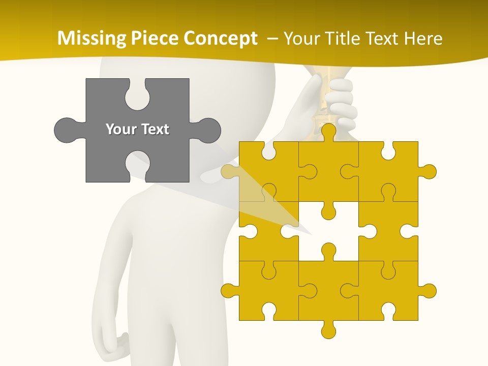 D Person Man Trophy PowerPoint Template