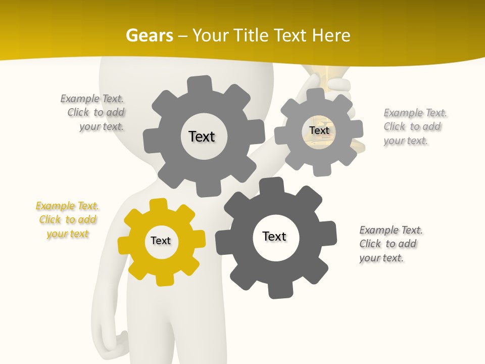 D Person Man Trophy PowerPoint Template