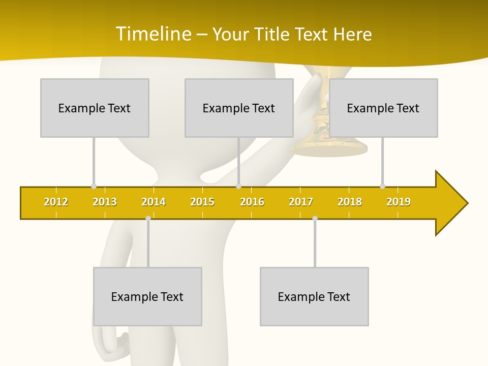 D Person Man Trophy PowerPoint Template