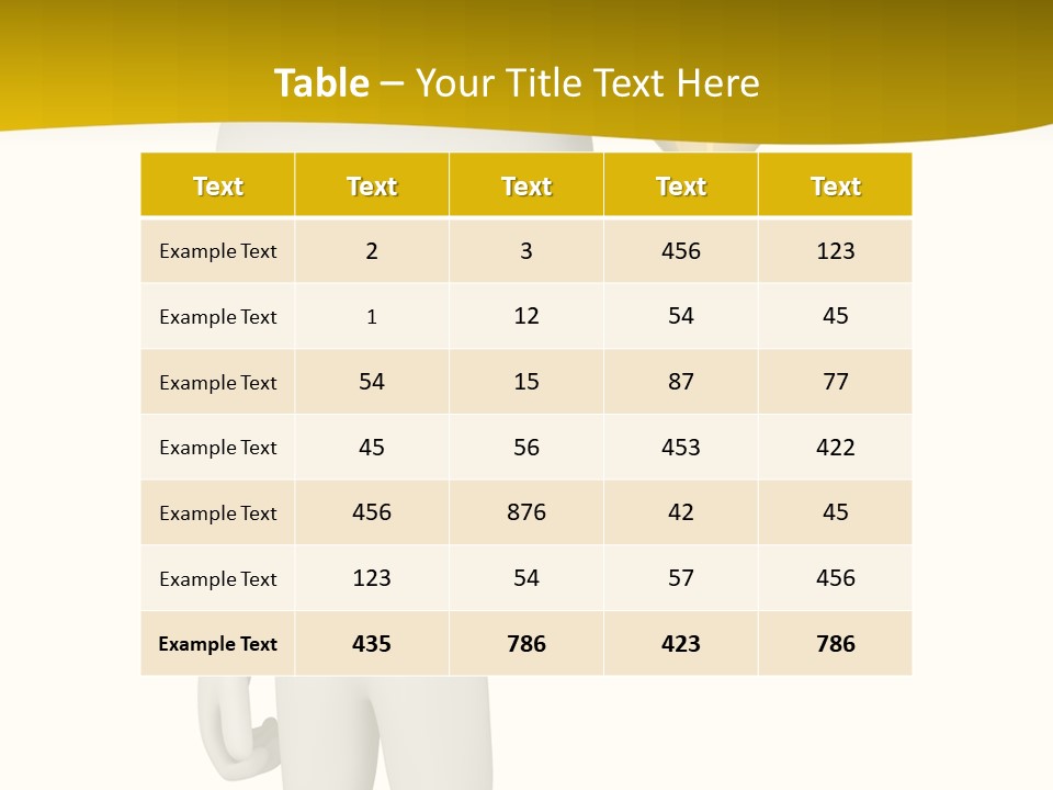 D Person Man Trophy PowerPoint Template