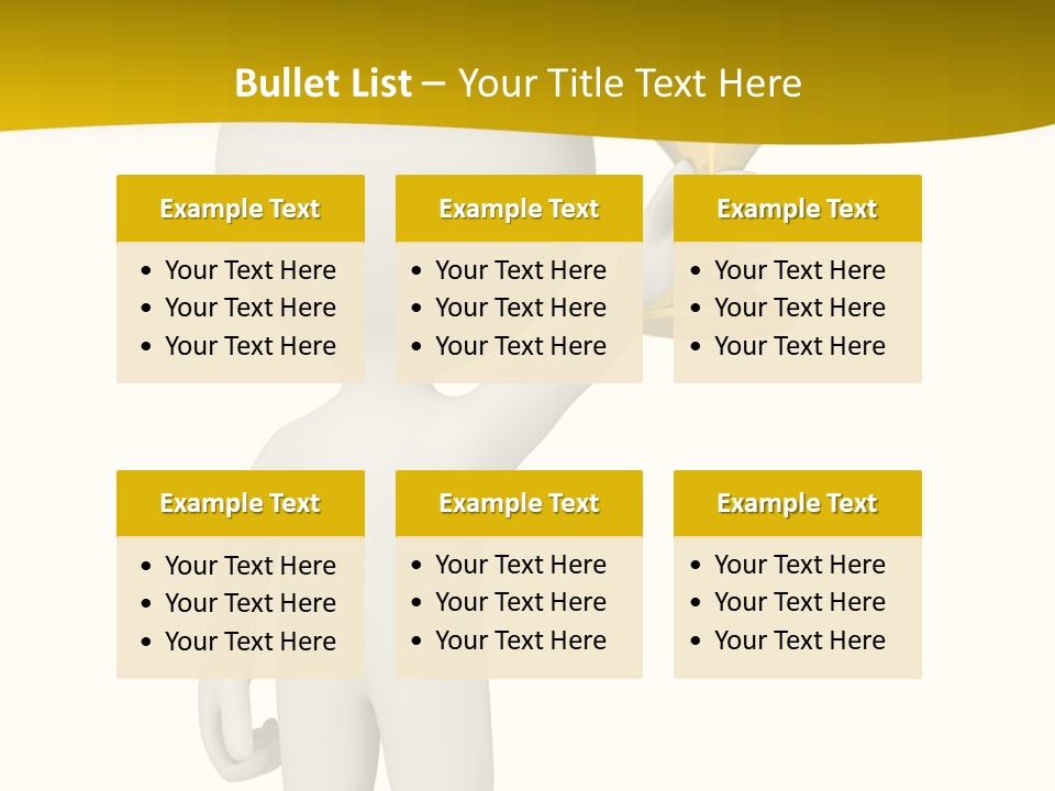D Person Man Trophy PowerPoint Template