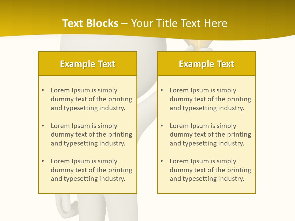 D Person Man Trophy PowerPoint Template