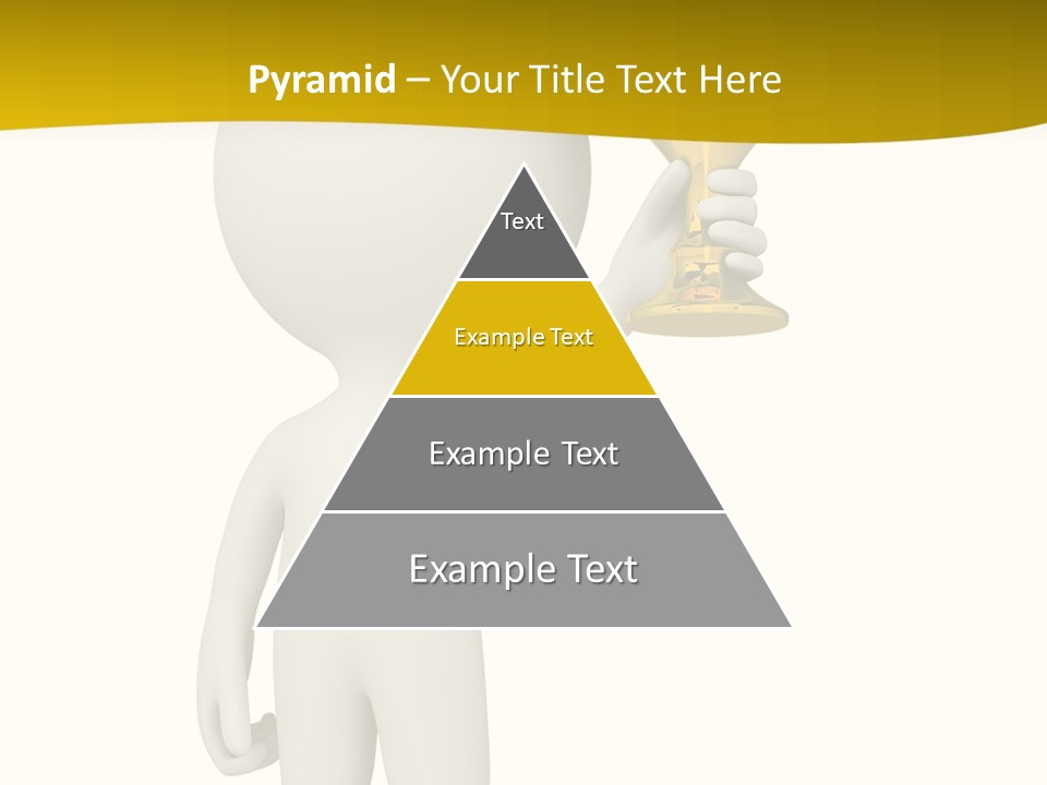 D Person Man Trophy PowerPoint Template