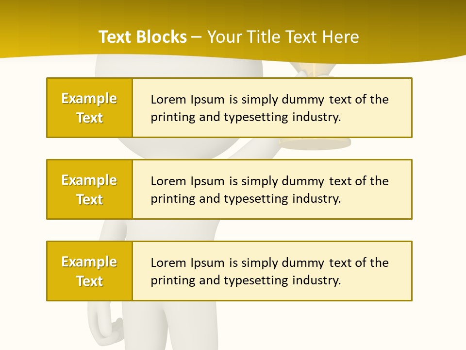 D Person Man Trophy PowerPoint Template