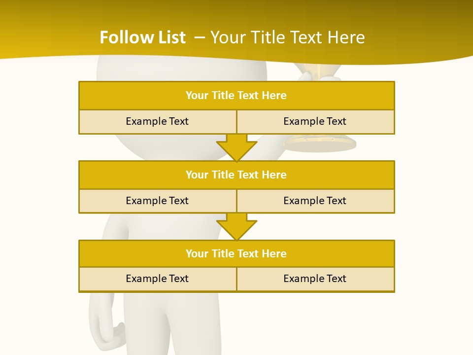 D Person Man Trophy PowerPoint Template