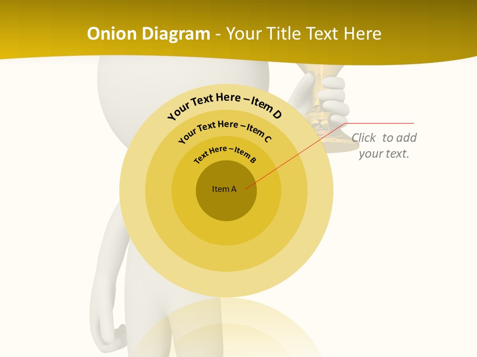D Person Man Trophy PowerPoint Template
