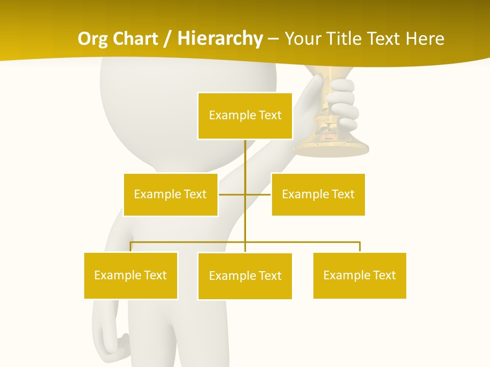 D Person Man Trophy PowerPoint Template