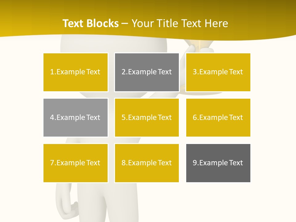 D Person Man Trophy PowerPoint Template