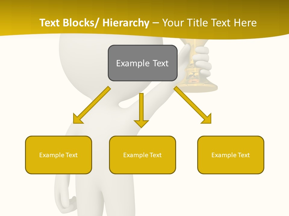 D Person Man Trophy PowerPoint Template