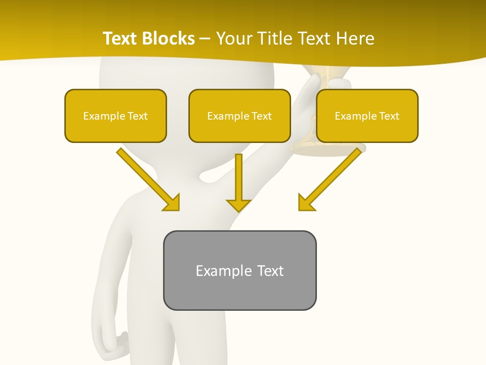 D Person Man Trophy PowerPoint Template