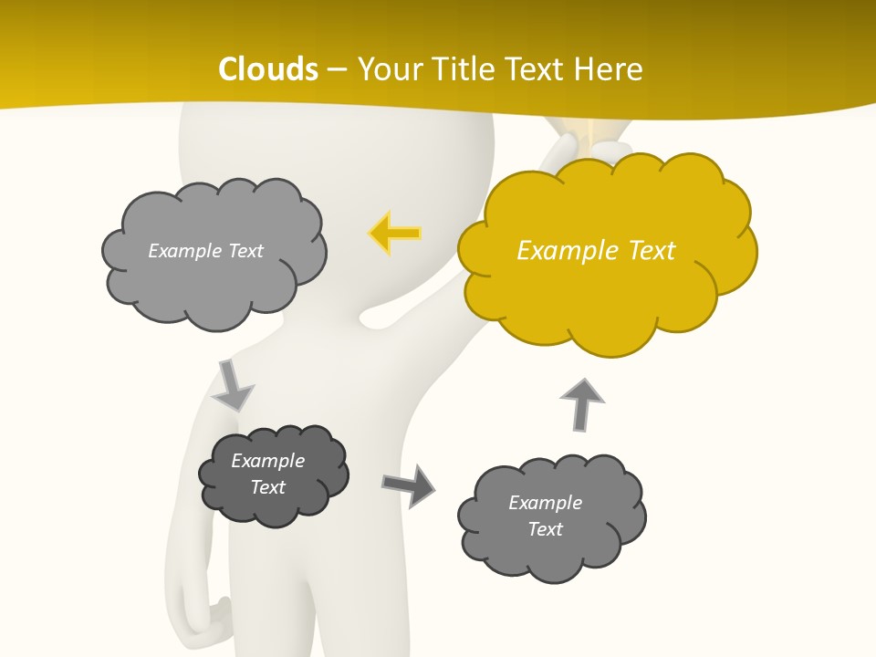 D Person Man Trophy PowerPoint Template