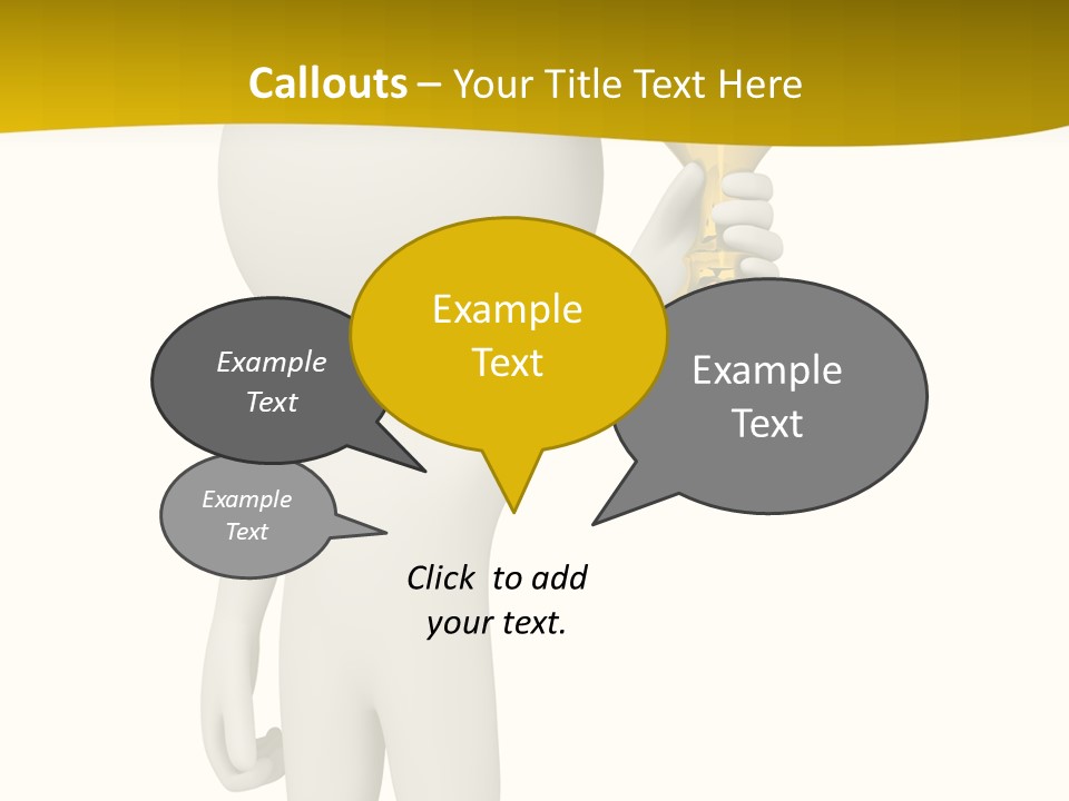 D Person Man Trophy PowerPoint Template