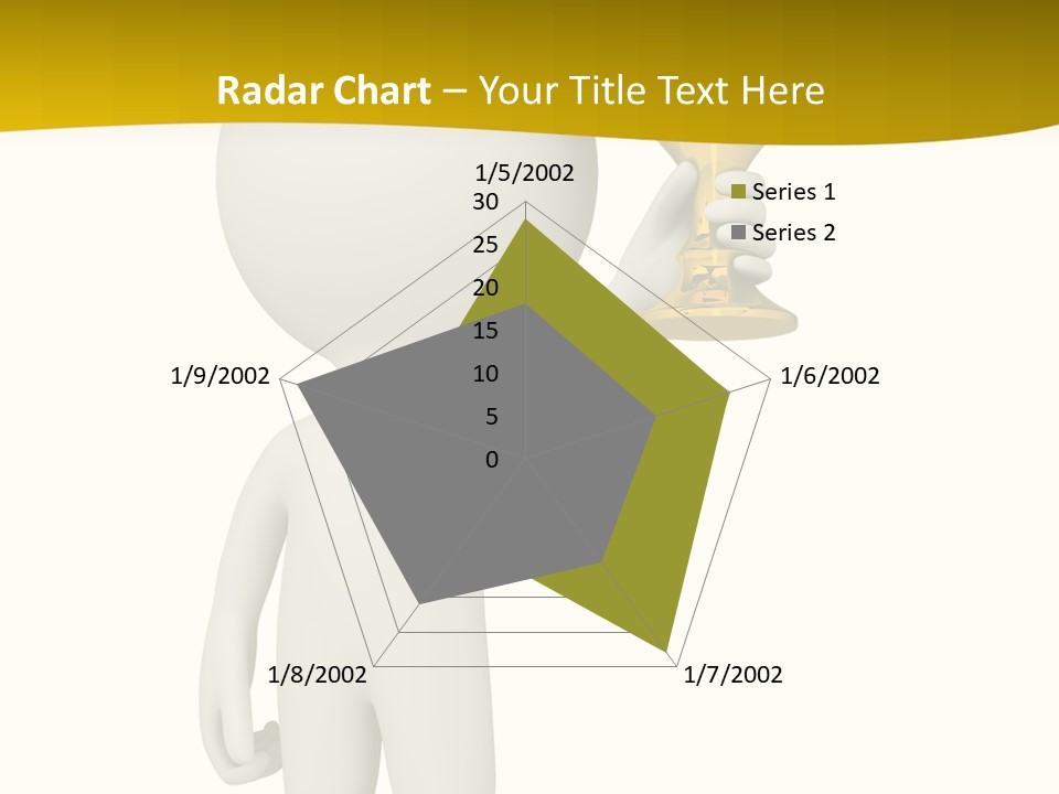 D Person Man Trophy PowerPoint Template