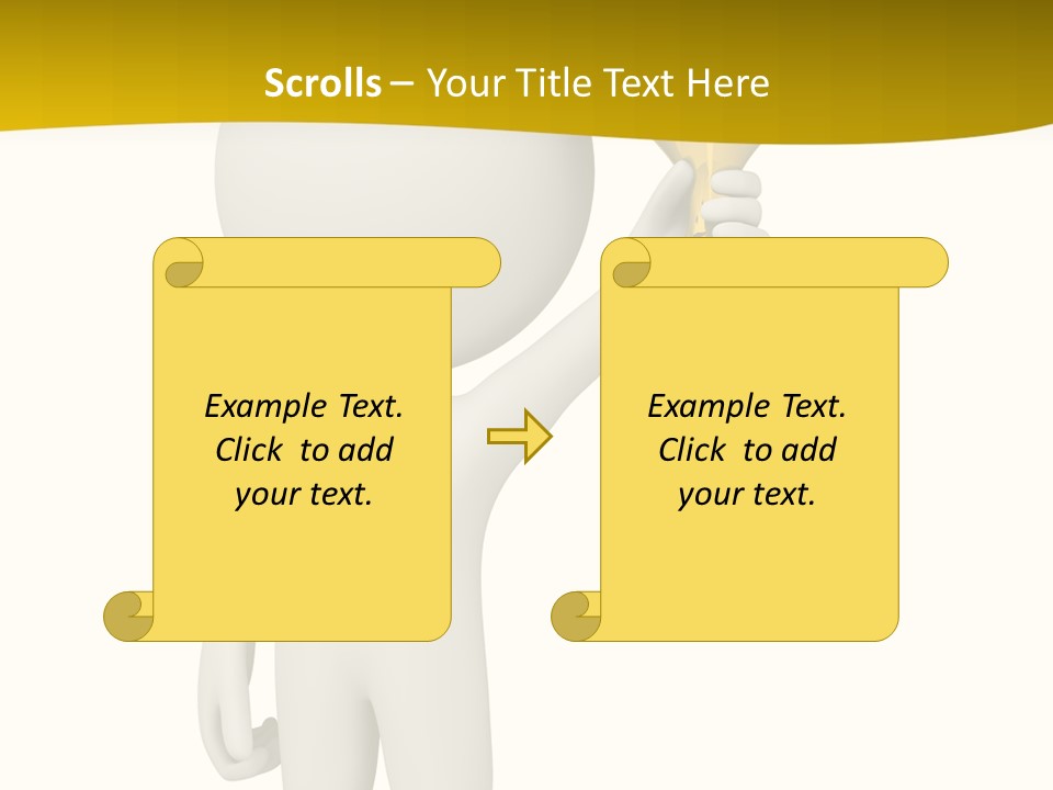 D Person Man Trophy PowerPoint Template