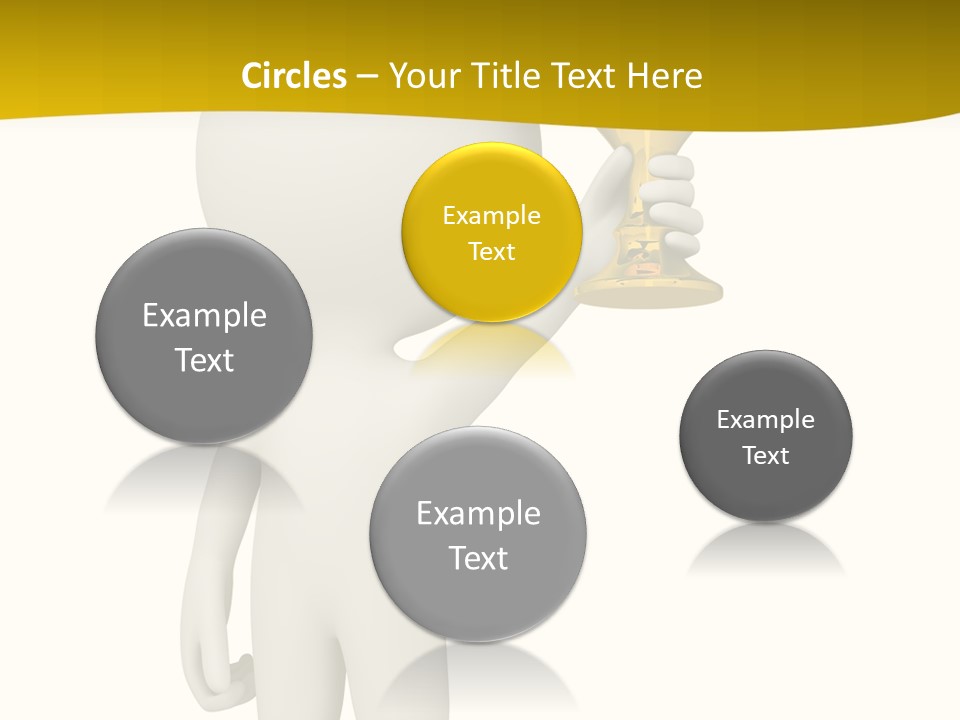 D Person Man Trophy PowerPoint Template