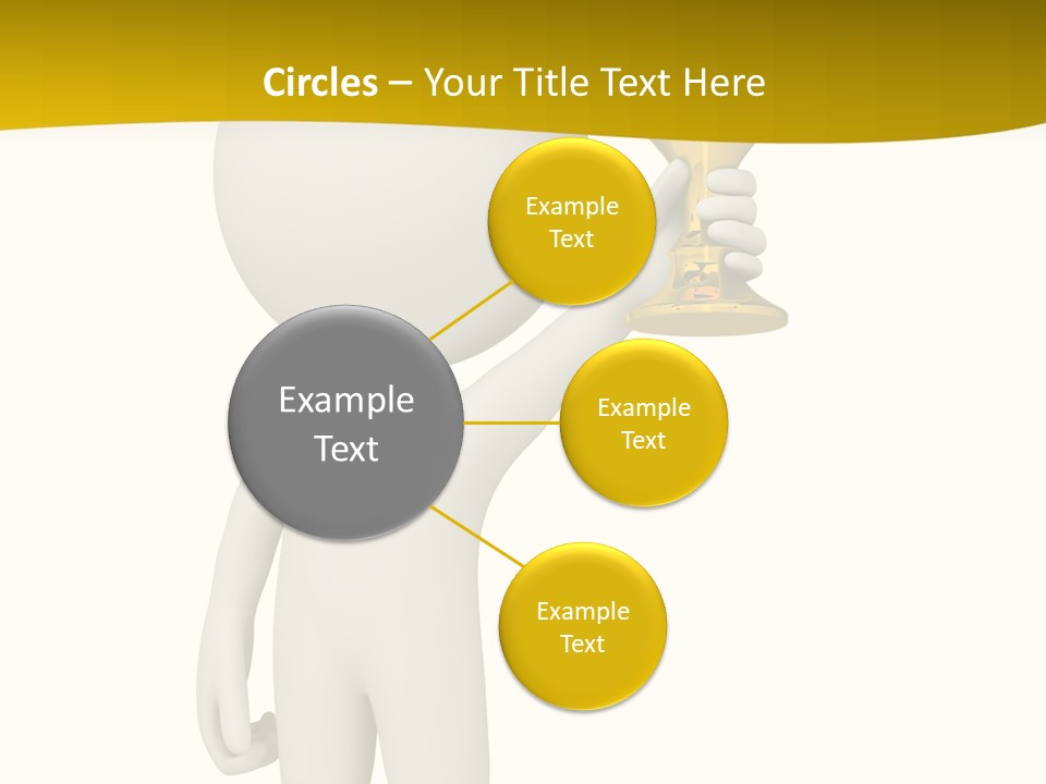 D Person Man Trophy PowerPoint Template