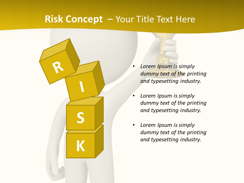 D Person Man Trophy PowerPoint Template