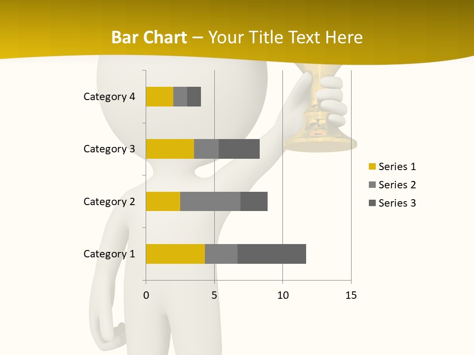 D Person Man Trophy PowerPoint Template