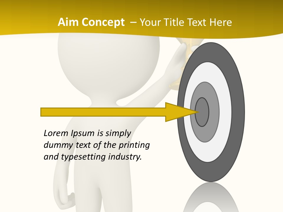 D Person Man Trophy PowerPoint Template